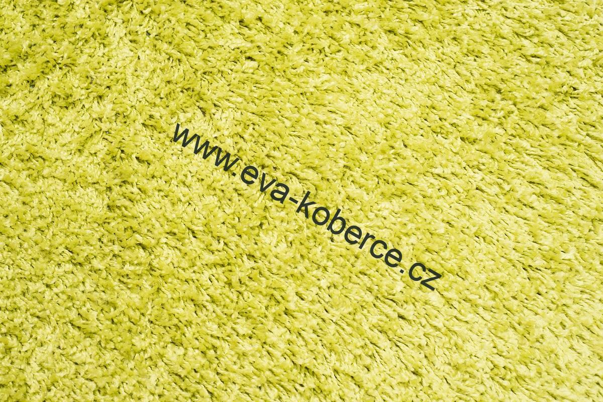 Kusový koberec Shaggy Parisian zelený kruh 120cm